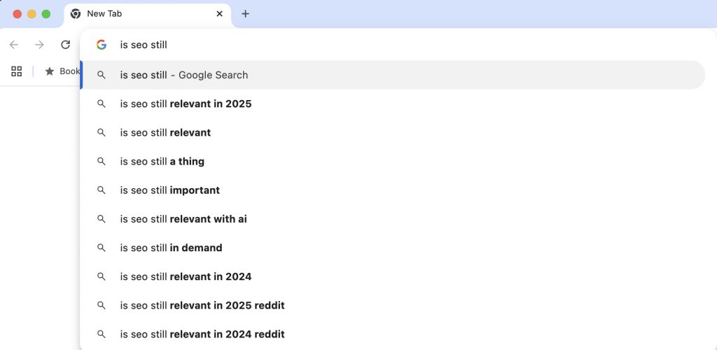 has ai search killed seo google search bar
