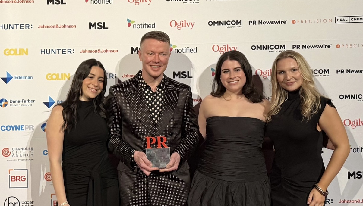 Bospar Team with trophy at PRWeek Awards 2026 Ceremony